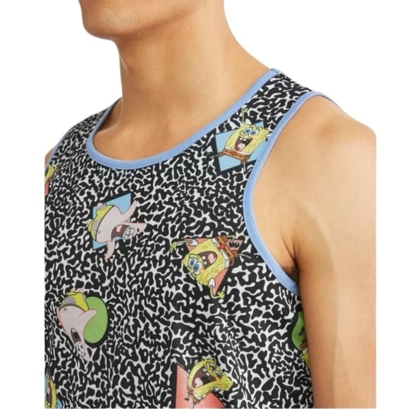 Nickelodeon Sponge Bob Square Pants Graphic Tank Top Size L - Picture 5 of 9